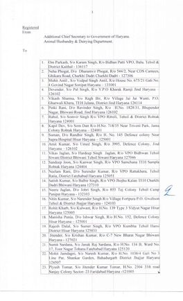 Recruitment of Veterinary Surgeons, HVS-Ll in Animal Husbandry and Dairying Department on the Recommendation of Haryana Public Service Cornmission