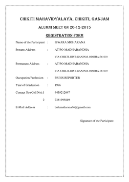 Registration Form