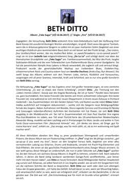 Bio Beth Ditto 2017 Deutsch
