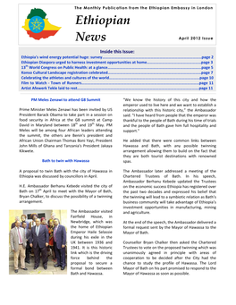 The Monthly Publication from the Ethiopian Embassy in London