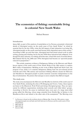 The Economics of Fishing: Sustainable Living in Colonial New South Wales