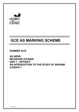 Gce As Marking Scheme