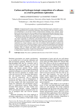 Carbon and Hydrogen Isotopic Compositions of N-Alkanes As a Tool in Petroleum Exploration