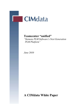 A Cimdata White Paper