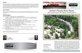 Archer's Poudre River Resort