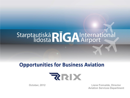 Business Aviation at Riga Airport