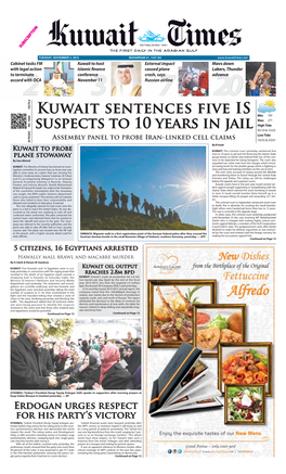 Kuwait Sentences Five IS Suspects to 10 Years in Jail