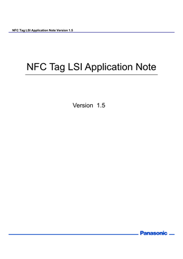 NFC Tag LSI Application Note Version 1.5