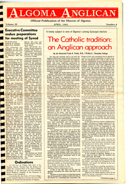 The Catholic Tradition: an Anglican Approach