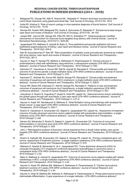 Details of Research Publications- Last Five Years