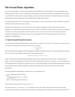 The Fractal Flame Algorithm