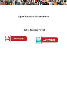 Alpha Protocol Activation Patch