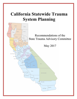 California Statewide Trauma System Planning