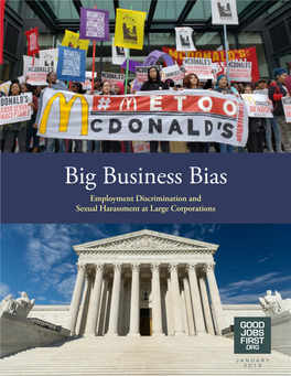 Big Business Bias Employment Discrimination and Sexual Harassment at Large Corporations