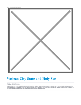 Vatican City State and Holy See