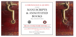 Manuscripts & Annotated Books