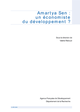 Amartya Sen : Un Économiste Du Développement ?