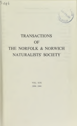 Norfolk Bird Report – 1958