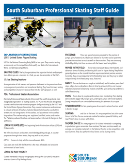 South Suburban Professional Skating Staff Guide