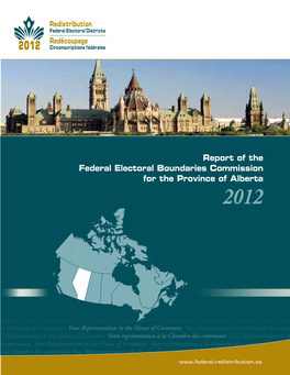 Report of the Federal Electoral Boundaries Commission for the Province of Alberta 2012