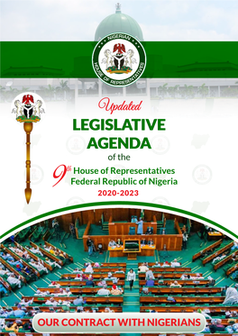 LEGISLATIVE AGENDA of the House of Representatives Federal Republic of Nigeria 2020-2023