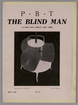 THE BLIND MAN 33 WEST 67Ih STREET, NEW YORK
