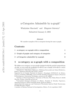 N-Categories Admissible by N-Graph