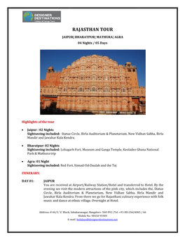 Rajasthan Tour