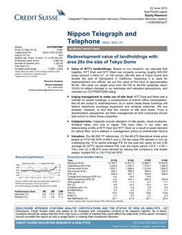 Redevelopment Value of Landholdings