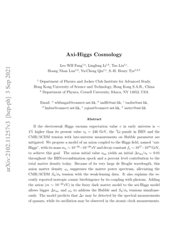 Axi-Higgs Cosmology