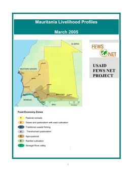 Mauritania Livelihood Profiles March 2005 USAID FEWS NET PROJECT