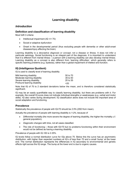 Learning Disability Handout