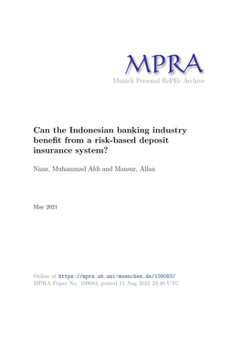 Can the Indonesian Banking Industry Benefit from a Risk-Based Deposit
