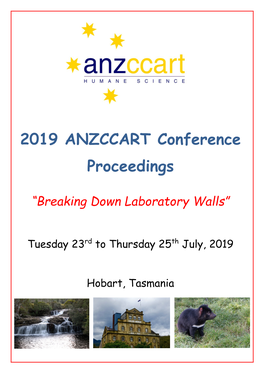 2019 ANZCCART Conference Proceedings