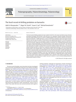 The Fossil Record of Drilling Predation on Barnacles