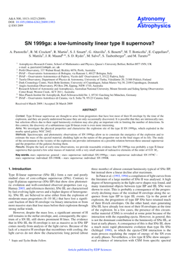 SN 1999Ga: a Low-Luminosity Linear Type II Supernova?