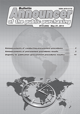 Of the Public Purchasing Announcernº21(200) May 27, 2014