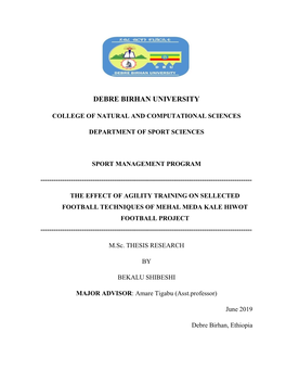 Debre Birhan University