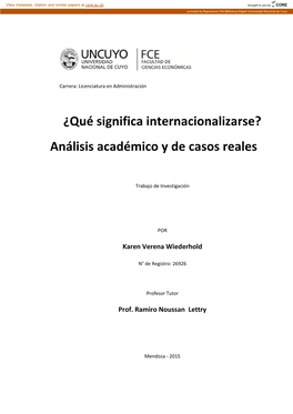 ¿Qué Significa Internacionalizarse? Análisis Académico Y De Casos Reales