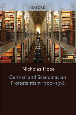 German and Scandinavian Protestantism, 1700-1918