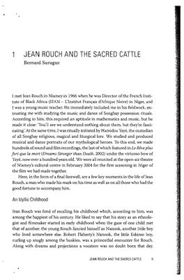 JEAN ROUCH and the SACRED CATTLE Bernard Surugue