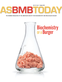 Biochemistry of a Burger Have You Renewed Your Membership for 2020?