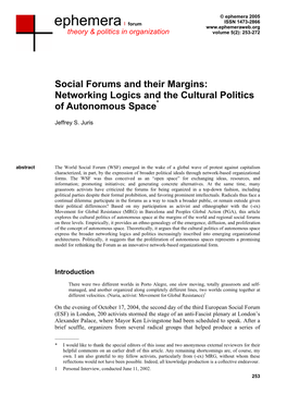 Ephemera 2005 Forum ISSN 1473-2866 E Phemera Theory & Politics in Organization Volume 5(2): 253-272