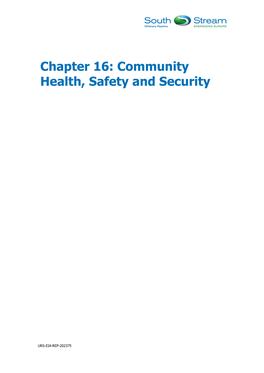 Community Health, Safety and Security
