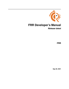 FRR Developer's Manual