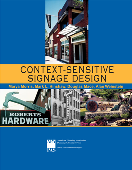 CONTEXT-SENSITIVE SIGNAGE DESIGN Marya Morris, Mark L