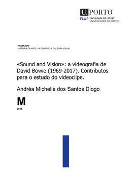 «Sound and Vision»: a Videografia De David Bowie (1969-2017)