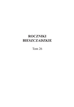 Roczniki Bieszczadzkie