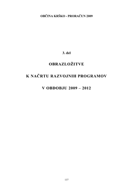 Obrazložitve K Ačrtu Razvoj Ih Programov V Obdobju