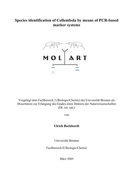 Species Identification of Collembola by Means of PCR-Based Marker Systems